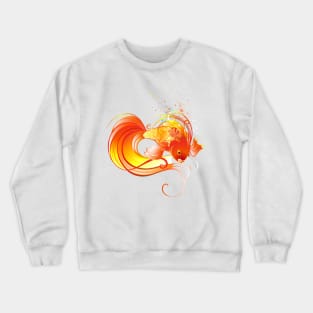 Red Fish illustration on white background Crewneck Sweatshirt